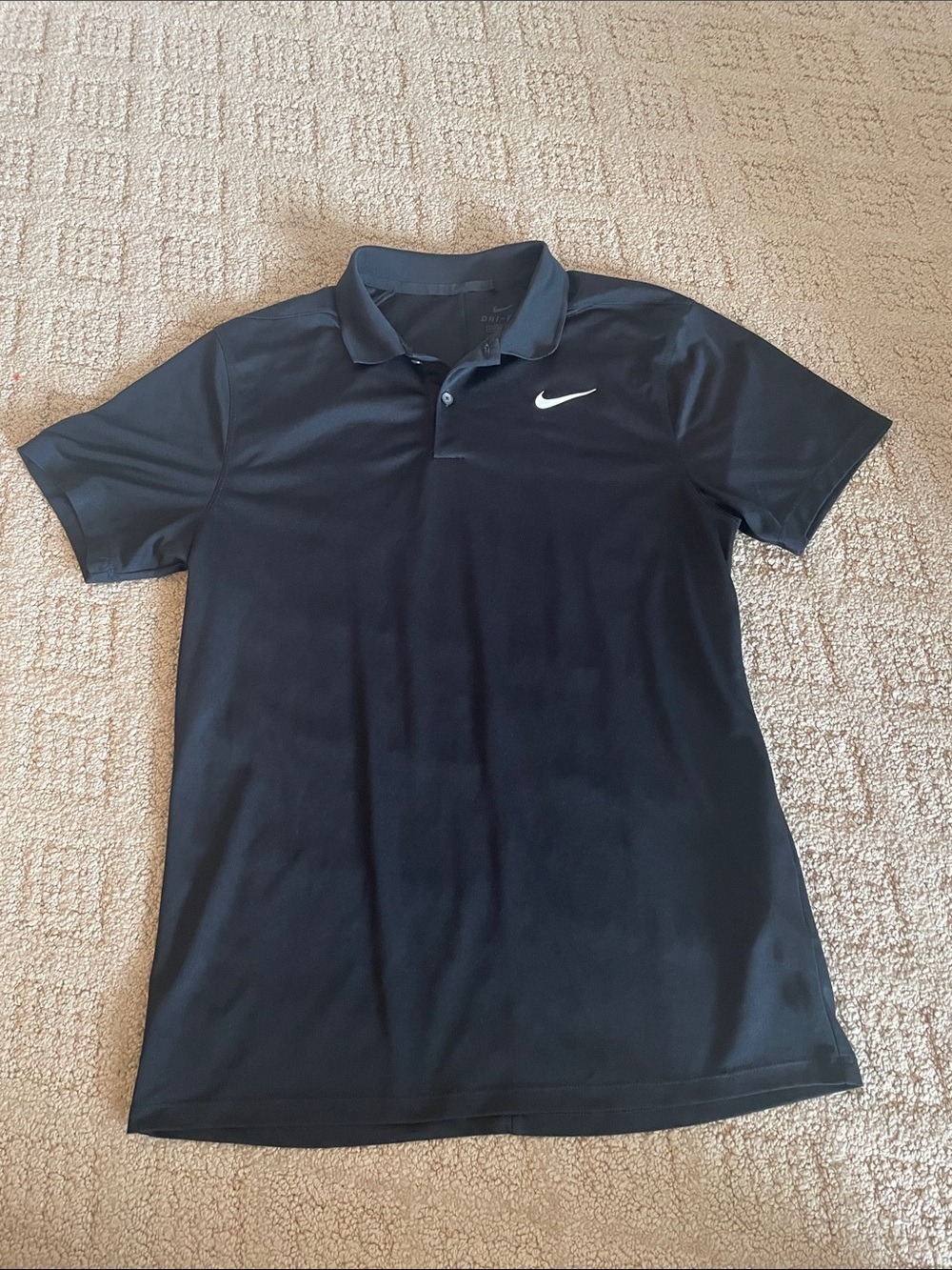 Nike Black Men’s Polo with White Swoosh